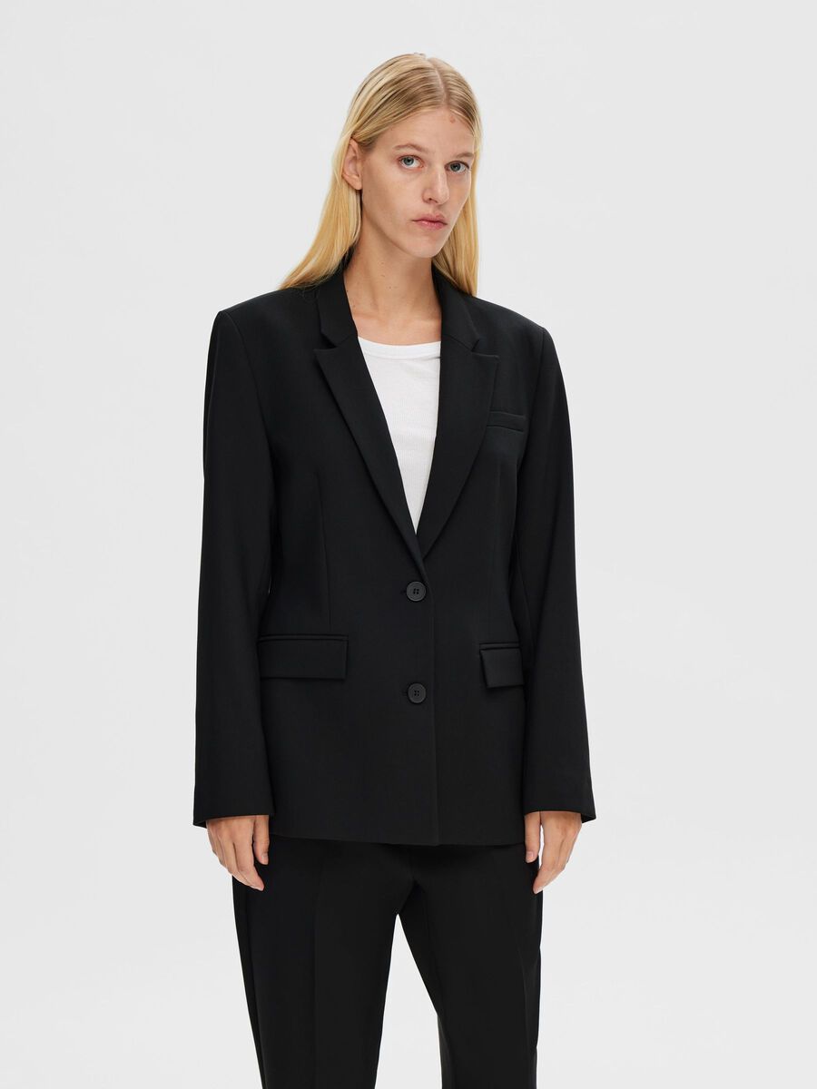 Selected KLASSISCHER EINREIHIGER BLAZER, Black, highres - 16074076_Black_003.jpg