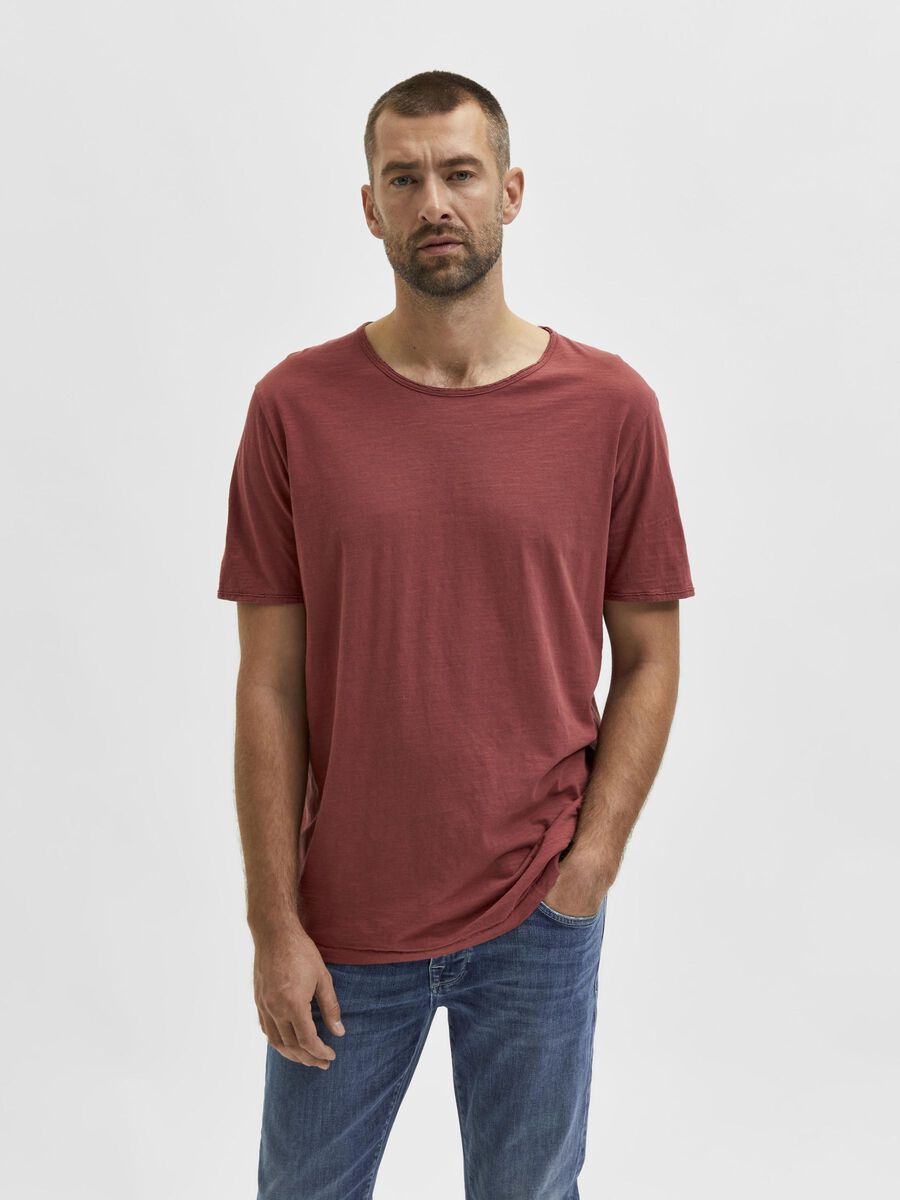 Selected CREW NECK T-SHIRT, Cowhide, highres - 16071775_Cowhide_003.jpg
