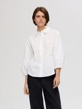 Selected COTTON 3/4 SLEEVED SHIRT, Bright White, highres - 16097362_BrightWhite_003.jpg