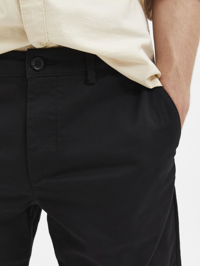 FLEX SELECTED | HOMME® Black CHINOS STRAIGHT 196 |