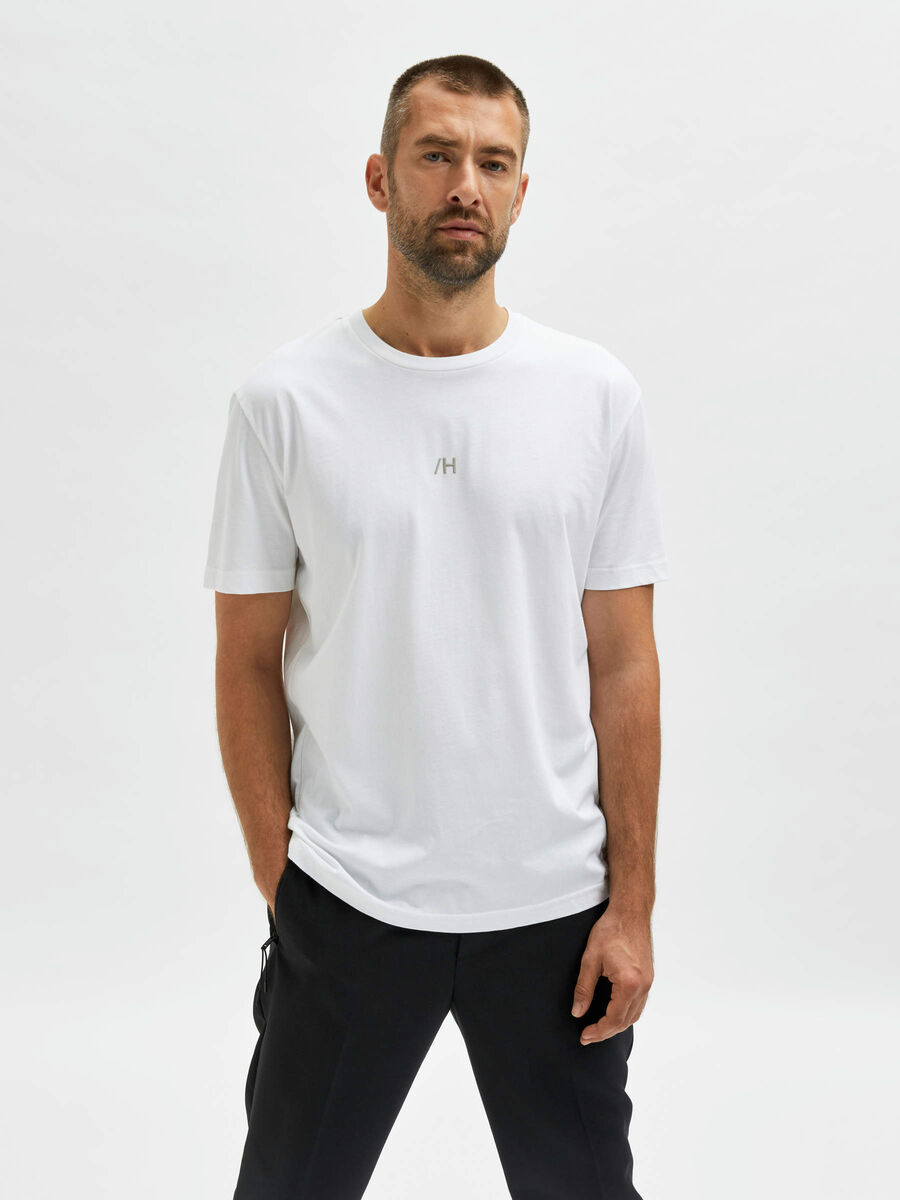 Selected MANCHES COURTES T-SHIRT, Bright White, highres - 16081955_BrightWhite_003.jpg