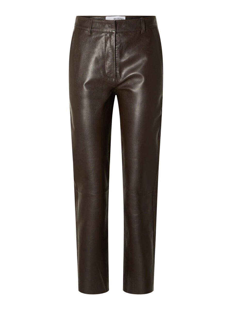 Selected FUSELÉ PANTALON EN CUIR, Java, highres - 16086175_Java_001.jpg