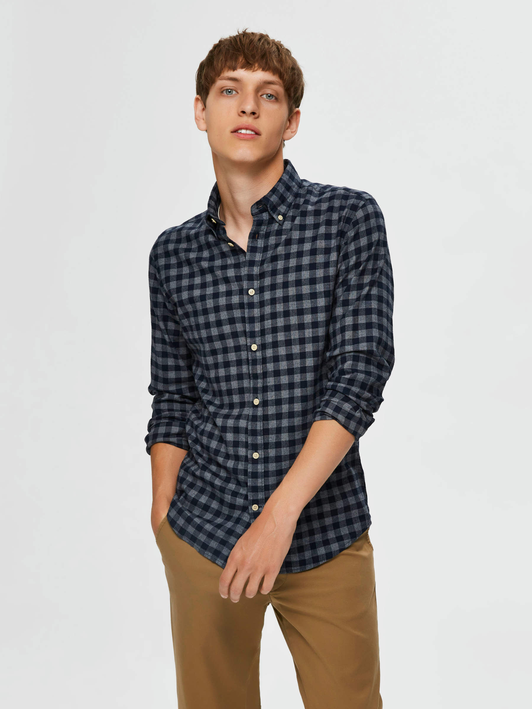 dark blue flannel
