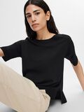 Selected KNITTED T-SHIRT, Black, highres - 16065731_Black_008.jpg