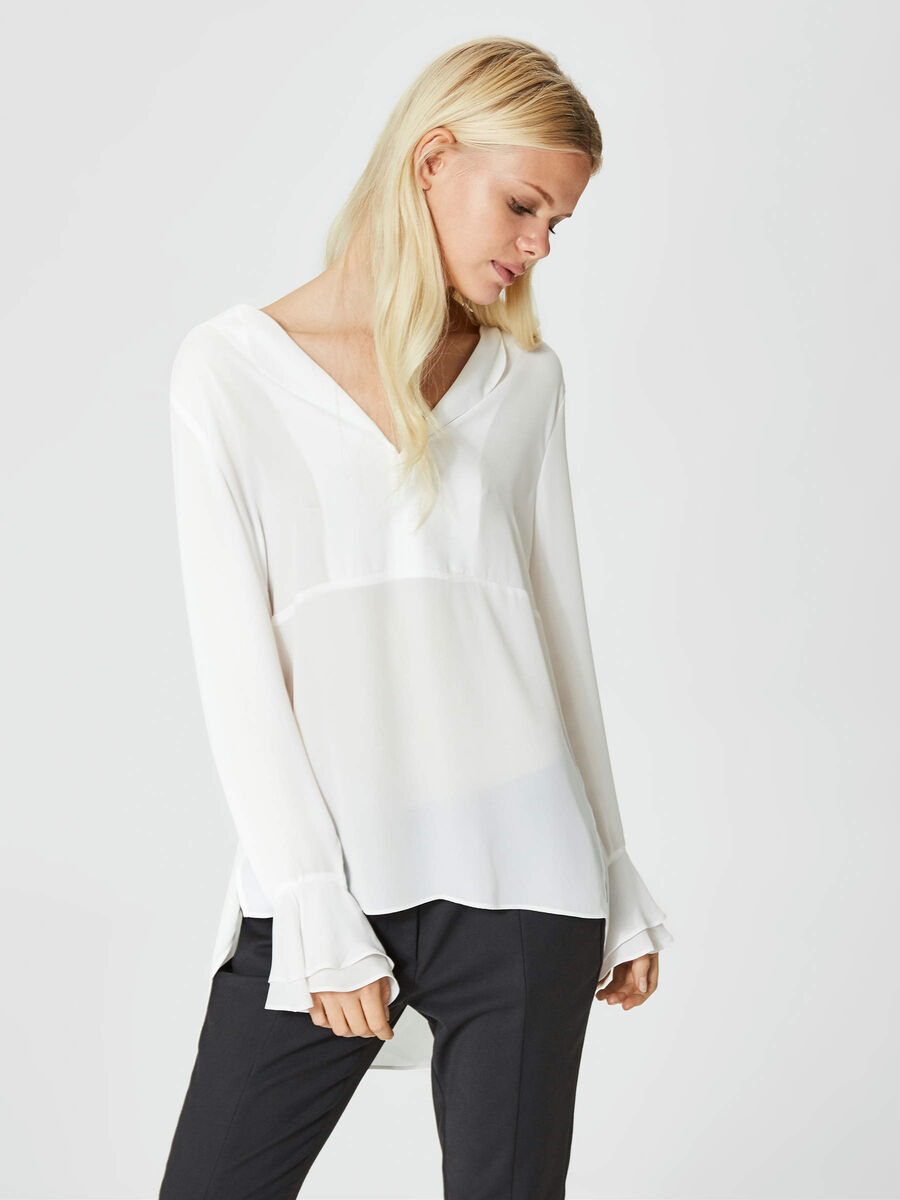 Selected LOOSE FIT - LONG SLEEVED TOP, Snow White, highres - 16059372_SnowWhite_003.jpg