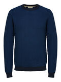 Selected BIOLOGISCH KATOENEN SWEATER, Estate Blue, highres - 16072000_EstateBlue_813064_001.jpg