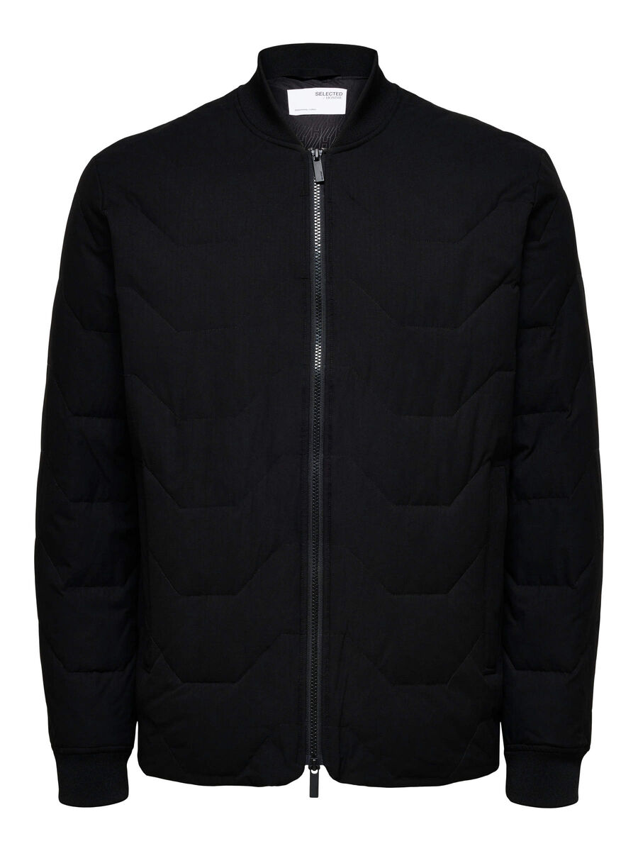 Selected QUILTED RE:DOWN® BOMBER JACKET, Black, highres - 16087387_Black_001.jpg