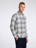Selected LONG SLEEVED FLANNEL SHIRT, Egret, highres - 16095733_Egret_1143968_008.jpg