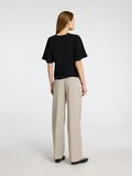 Selected SHORT SLEEVED V-NECK TOP, Black, highres - 16096373_Black_004.jpg