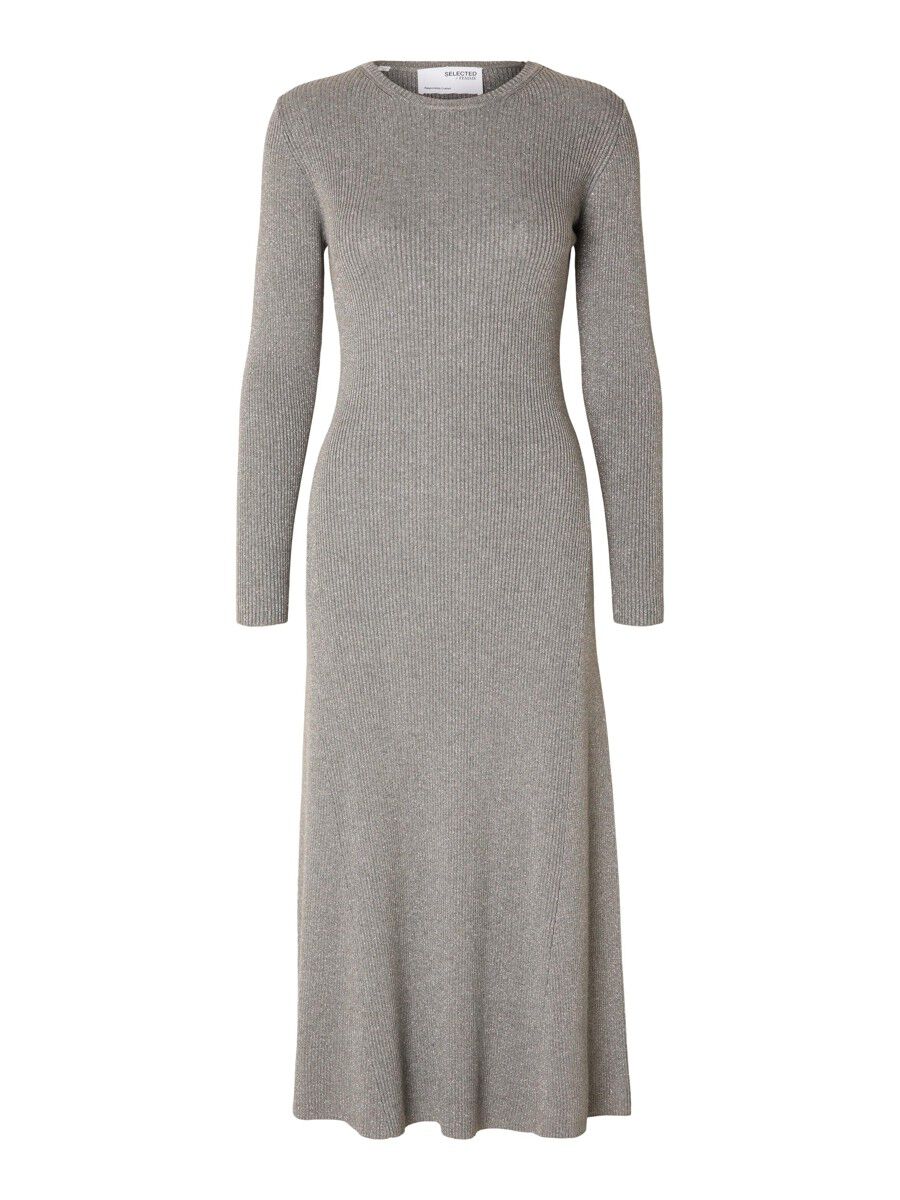 Metallic knit midi dress online