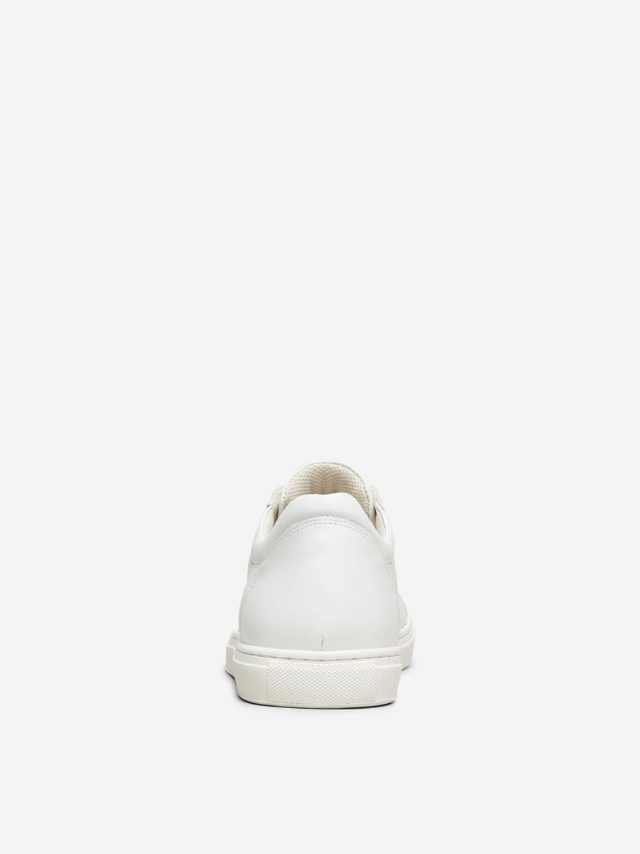 Selected LEATHER TRAINERS, White, highres - 16078938_White_004.jpg