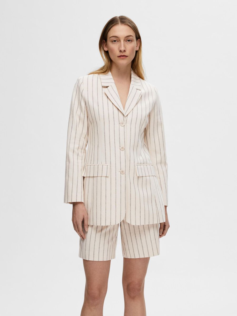 Selected PINSTRIPE BLAZER, Sandshell, highres - 16094338_Sandshell_1116024_003.jpg