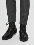 Selected LEATHER BROGUE BOOTS, Black, highres - 16075857_Black_003.jpg