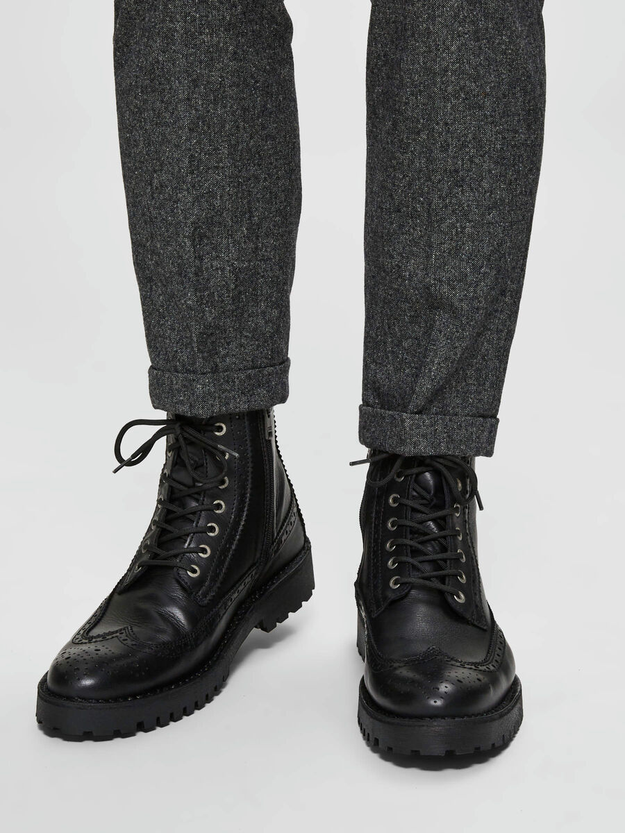 Selected LEDER BROGUE STIEFEL, Black, highres - 16075857_Black_003.jpg