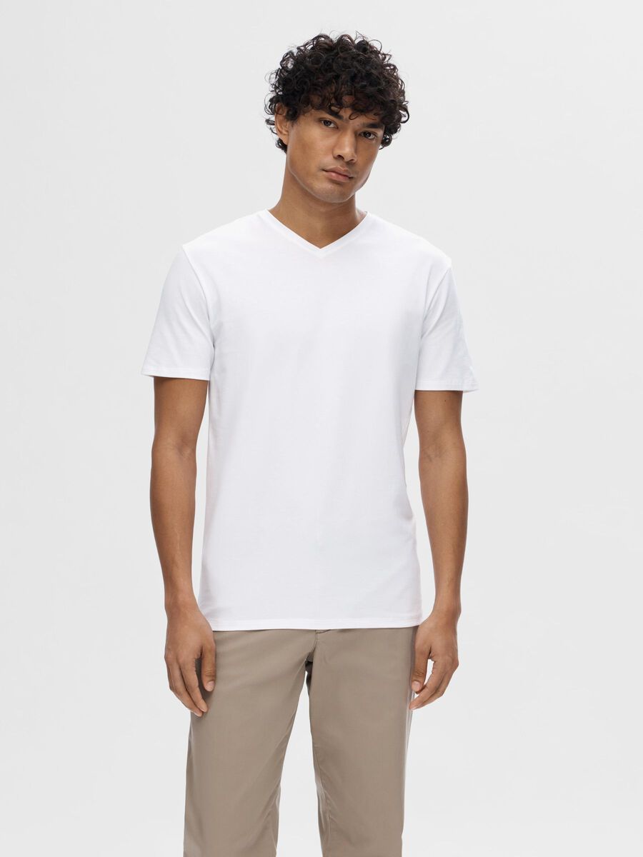 Selected V-RINGNING T-SHIRT, Bright White, highres - 16073458_BrightWhite_003.jpg