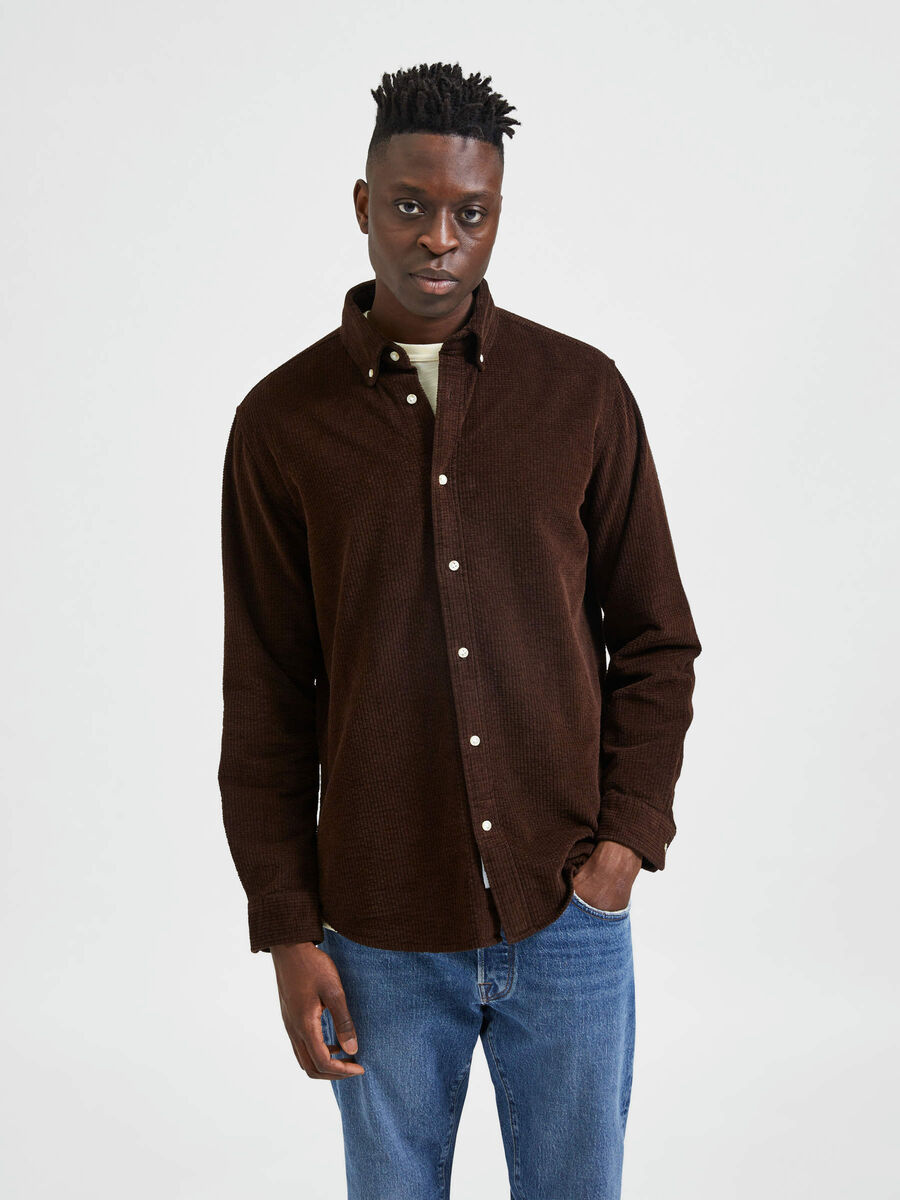 Selected TEJIDO DE CORDUROY CAMISA, Coffee Bean, highres - 16086546_CoffeeBean_003.jpg