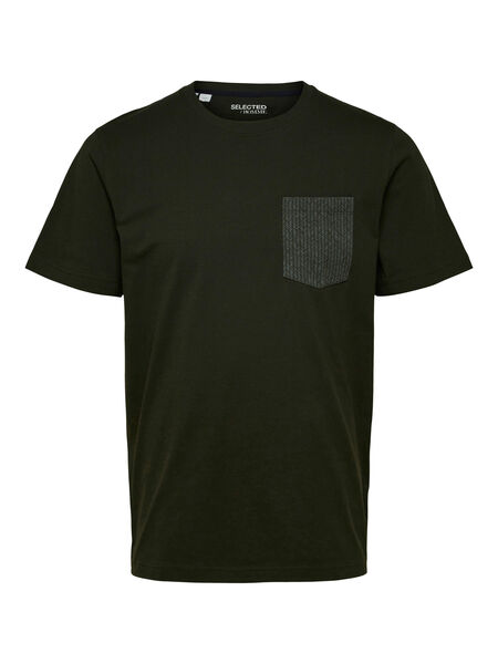 Selected KURZARM- T-SHIRT, Rosin, highres - 16081972_Rosin_001.jpg