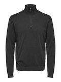 Selected HALF-ZIP KNITTED JUMPER, Antracit, highres - 16074687_Antracit_779218_001.jpg