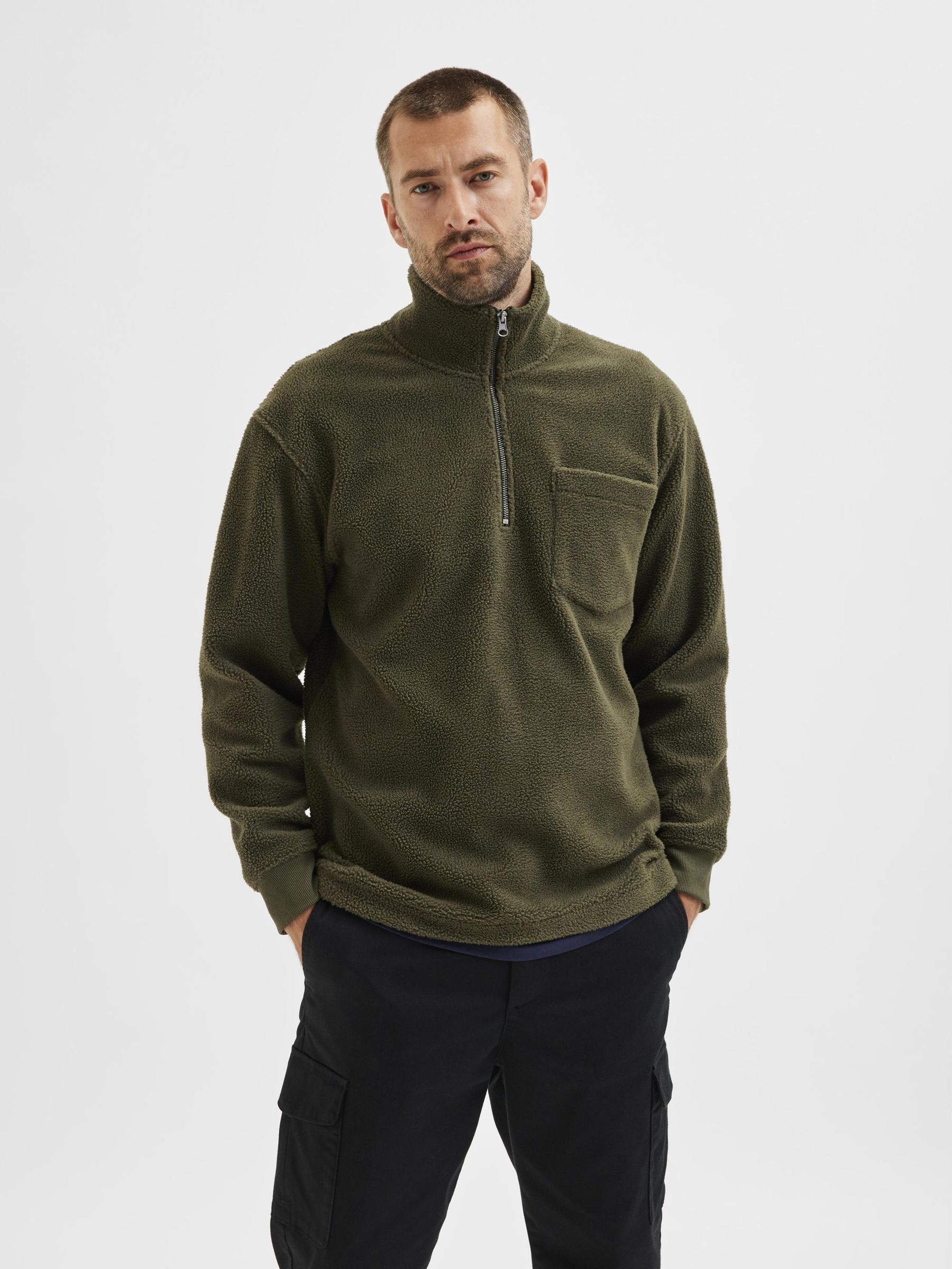 forest green quarter zip