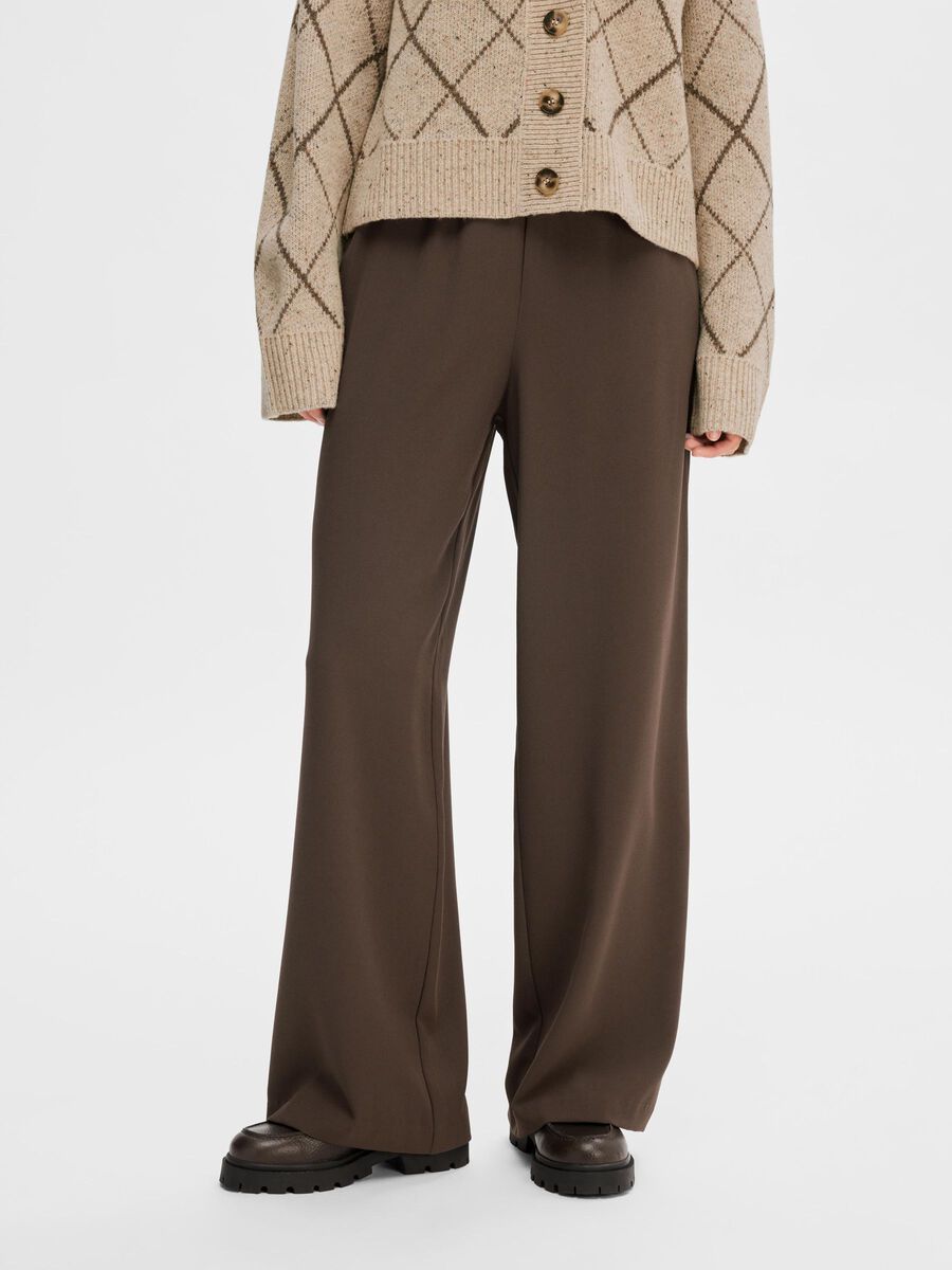 Selected CLASSIC WIDE-LEG TROUSERS, Java, highres - 16089910_Java_003.jpg