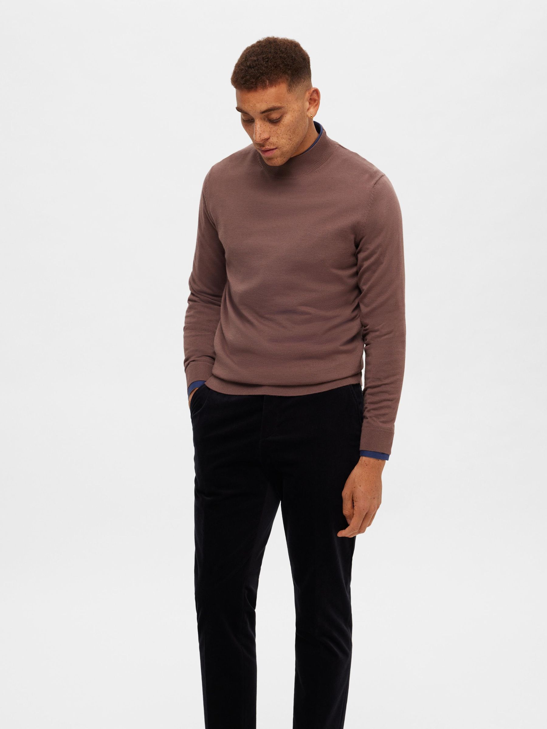 Mock store neck homme