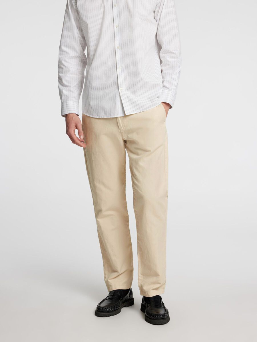 Selected 196 STRAIGHT FIT LINEN BLEND TROUSERS, Oatmeal, highres - 16096754_Oatmeal_003.jpg