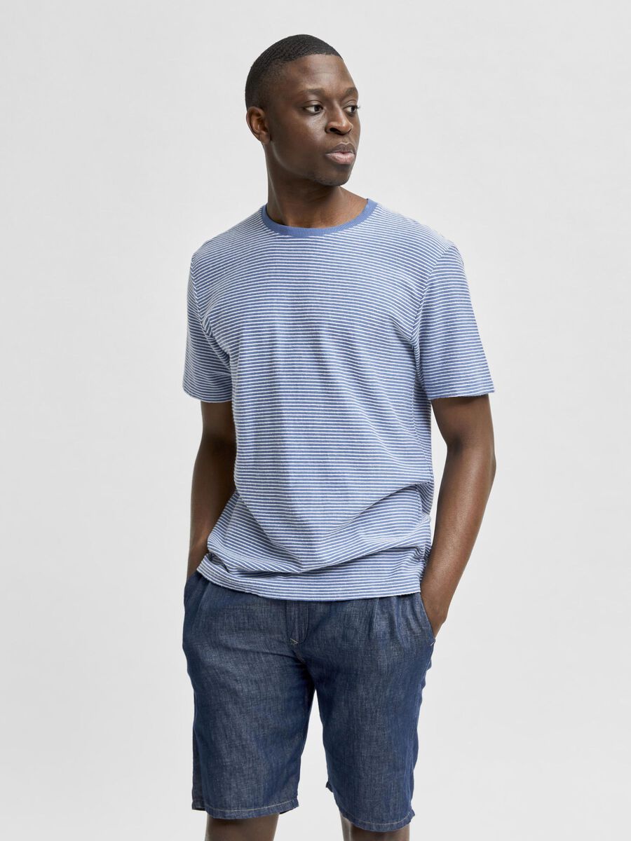 Selected SOFT TOUCH PEACHED T-SHIRT, Federal Blue, highres - 16079031_FederalBlue_842016_003.jpg