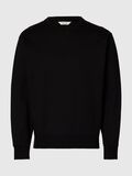 Selected 100% COTTON SWEATSHIRT, Black, highres - 16099829_Black_001.jpg