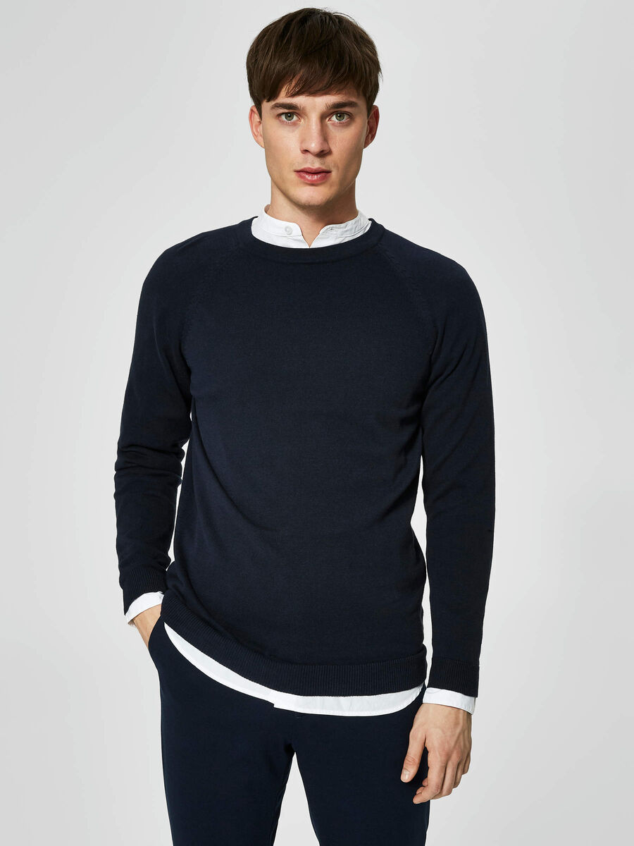 Selected BASIC PULLOVER, Dark Sapphire, highres - 16059842_DarkSapphire_003.jpg