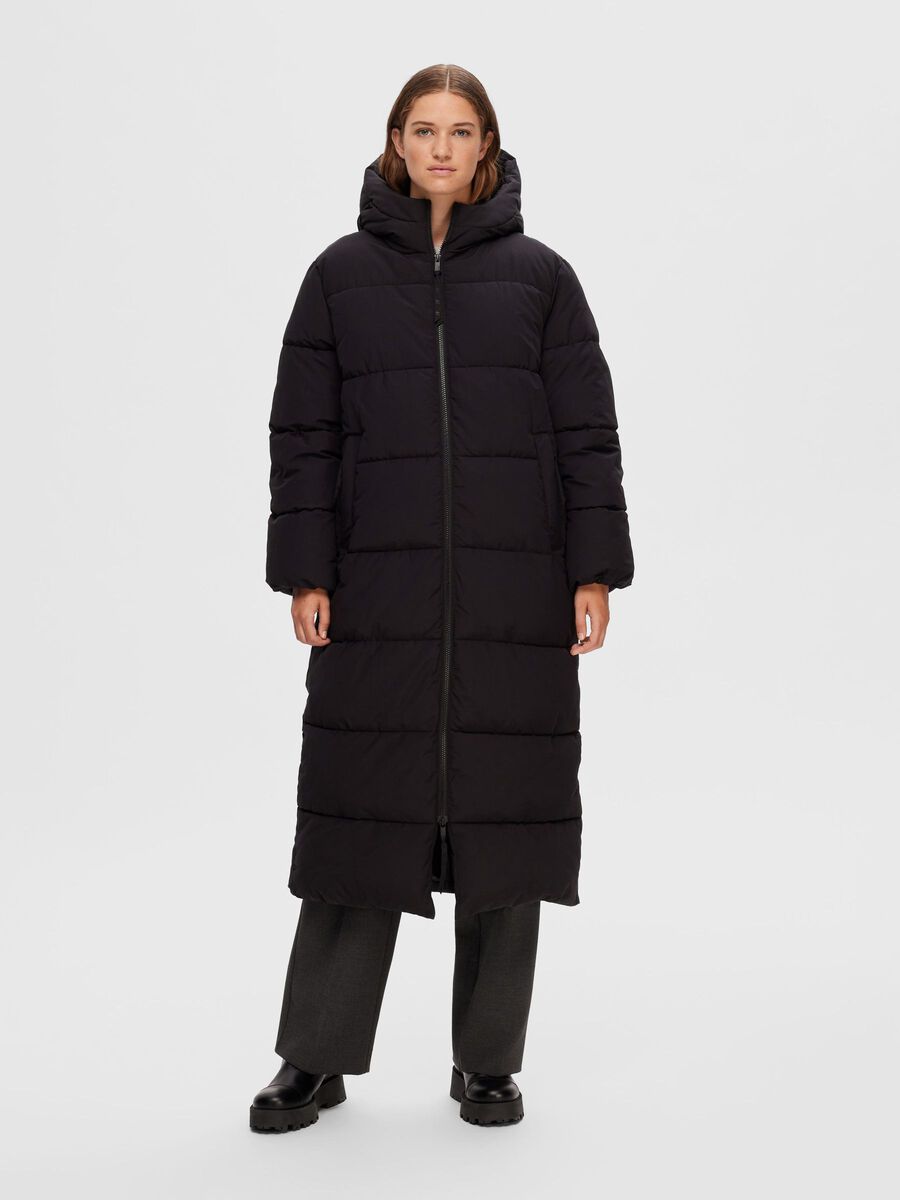 LONG PUFFER JACKET Black SELECTED FEMME®