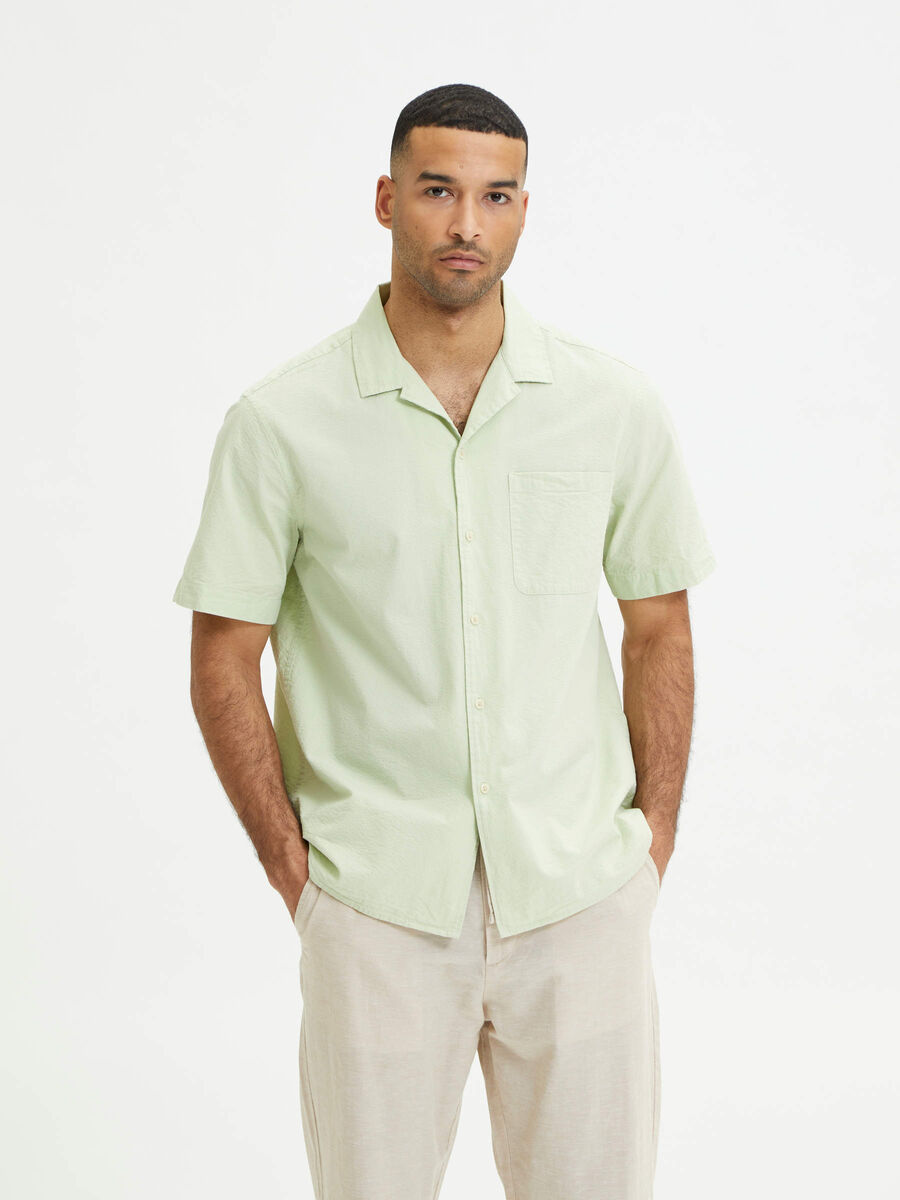 Selected PRENDA DE MANGA CORTA CAMISA, Green Lily, highres - 16084578_GreenLily_003.jpg