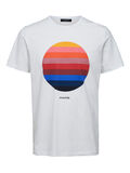 Selected IMPRIMÉ COUPE DROITE - T-SHIRT, Bright White, highres - 16073698_BrightWhite_763764_001.jpg