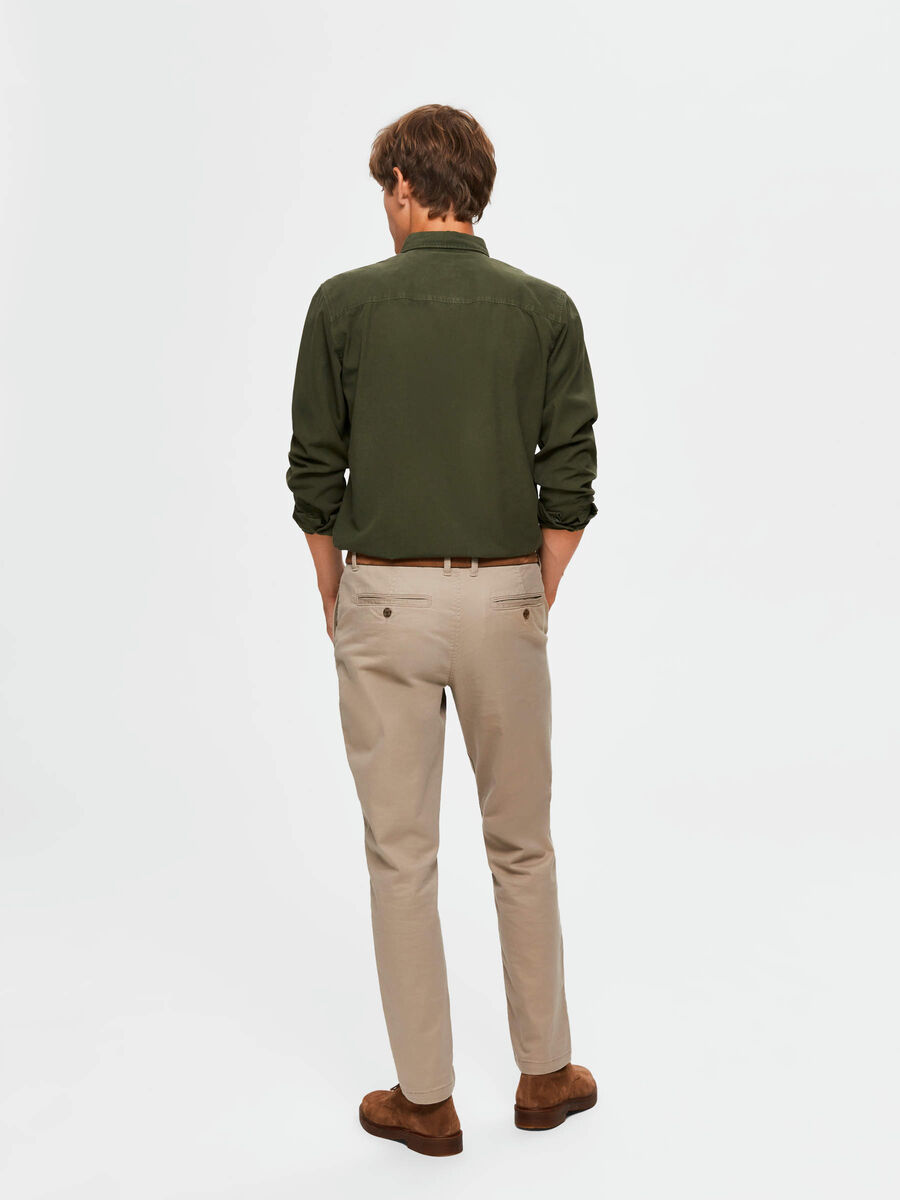 Selected 196 STRAIGHT FIT FLEX CHINO, Greige, highres - 16074057_Greige_004.jpg