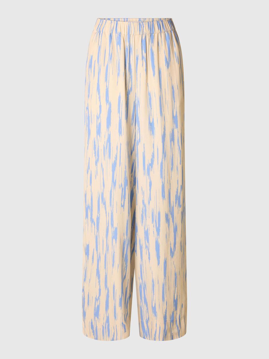Selected PRINT VISCOSE WIDE LEG BROEK, Birch, highres - 16096852_Birch_1165355_001.jpg