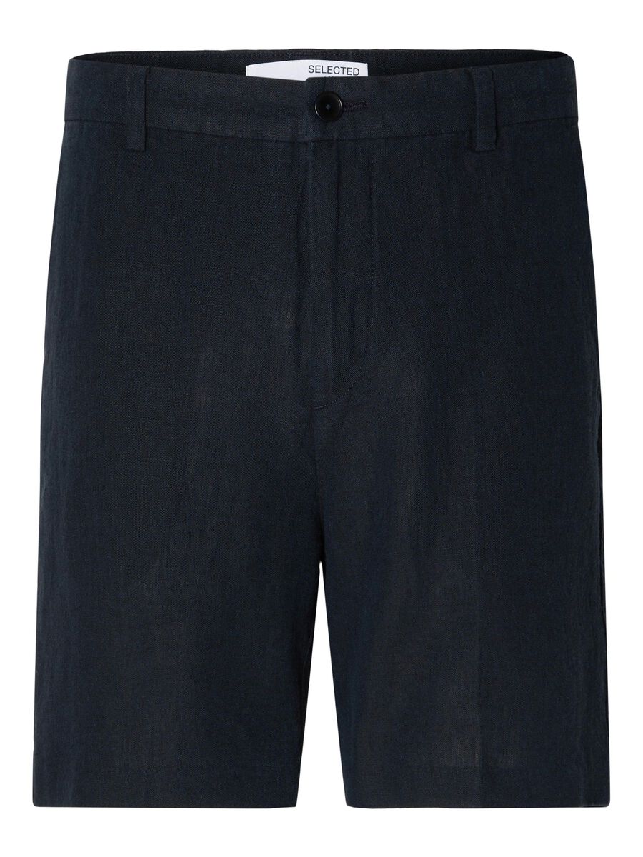 Selected REGULAR FIT LEINENMIX SHORTS, Sky Captain, highres - 16092314_SkyCaptain_1077419_001.jpg