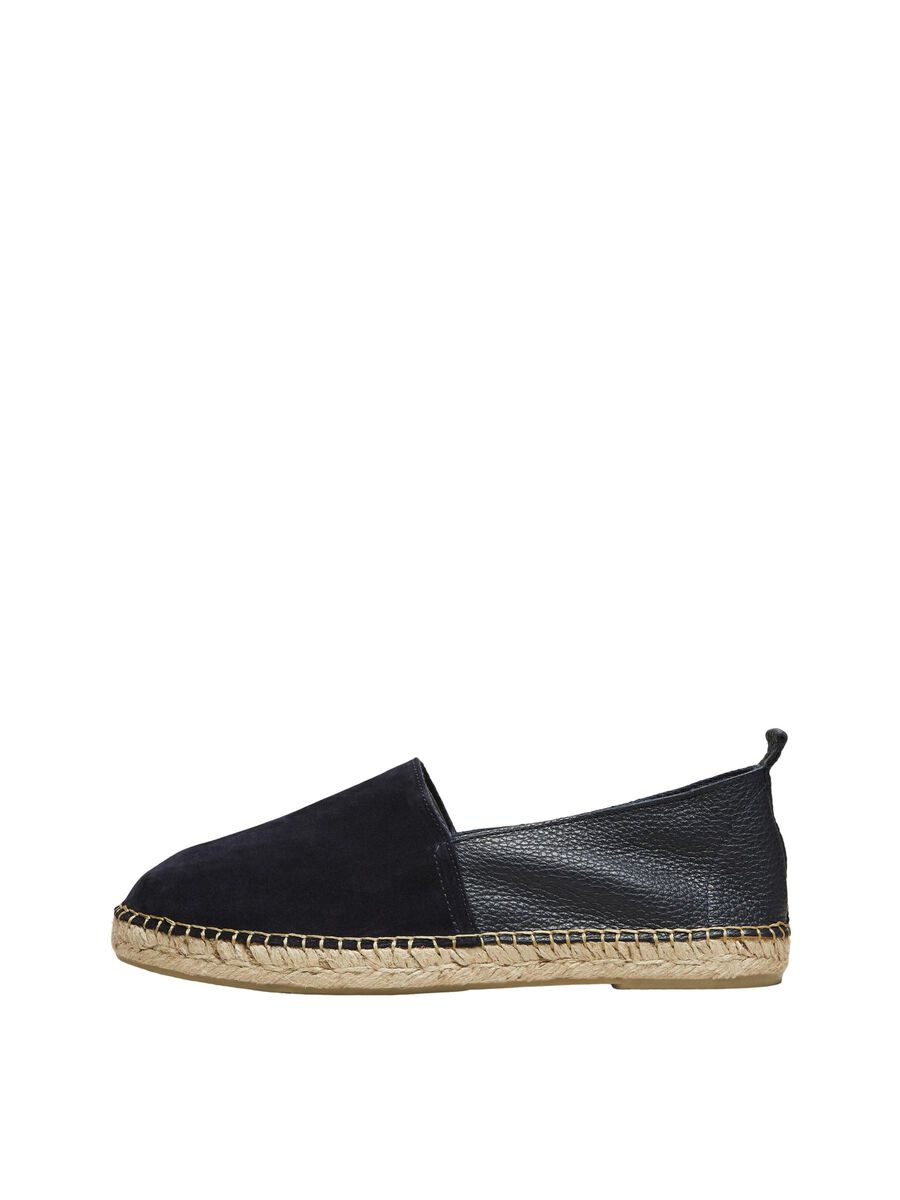 Selected SUEDE LEATHER ESPADRILLES, Dark Navy, highres - 16078877_DarkNavy_001.jpg