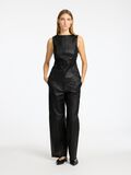 Selected MID WAIST LEATHER TROUSERS, Black, highres - 16097786_Black_005.jpg