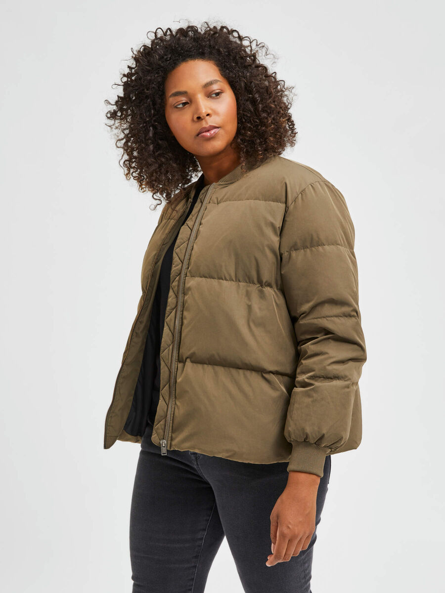 Selected CURVE PUFFER JACKET, Tarmac, highres - 16082150_Tarmac_003.jpg