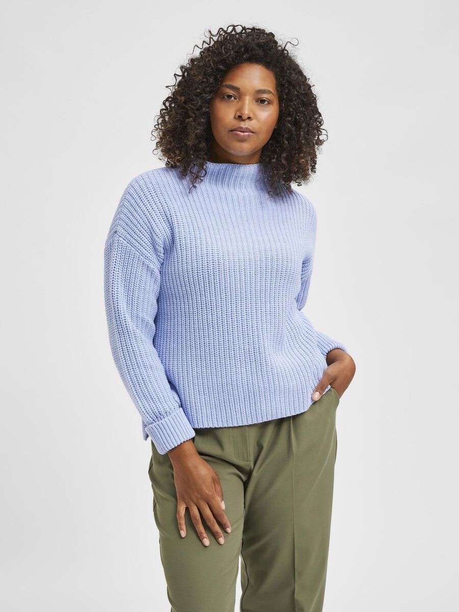 Selected CURVE KNITTED PULLOVER, Brunnera Blue, highres - 16083119_BrunneraBlue_003.jpg
