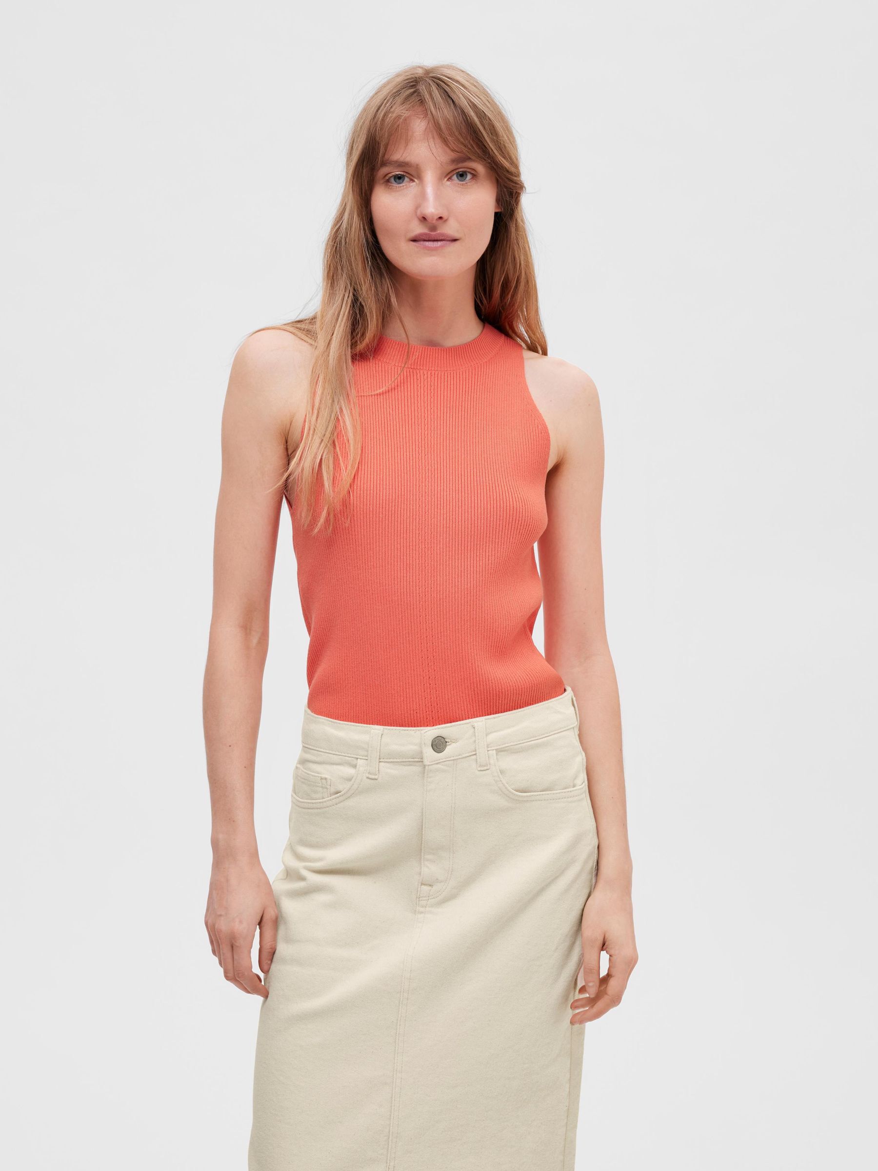 Gebreide top mouwloos online