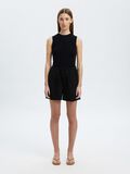 Selected MID WAIST LINEN-BLEND SHORTS, Black, highres - 16097919_Black_005.jpg