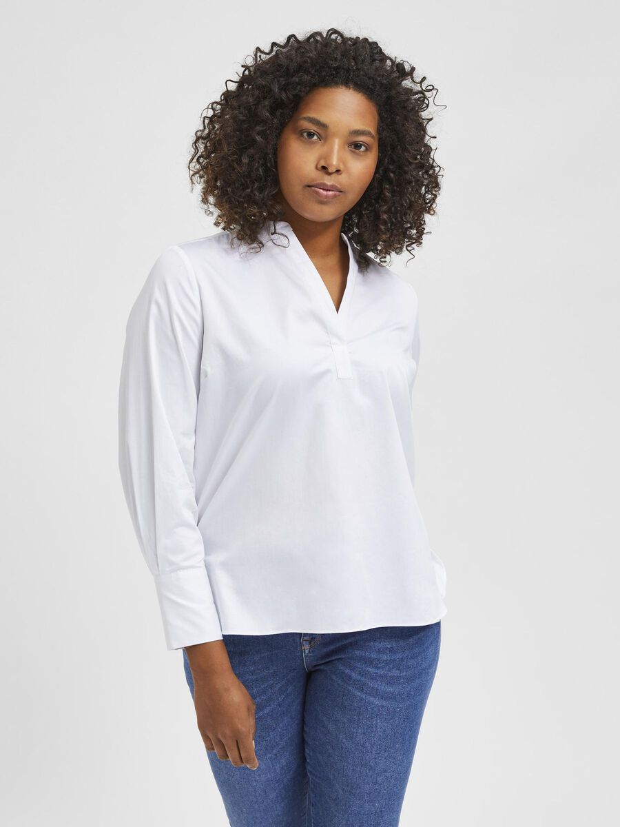 Selected CURVE BLOUSE, Bright White, highres - 16083162_BrightWhite_003.jpg
