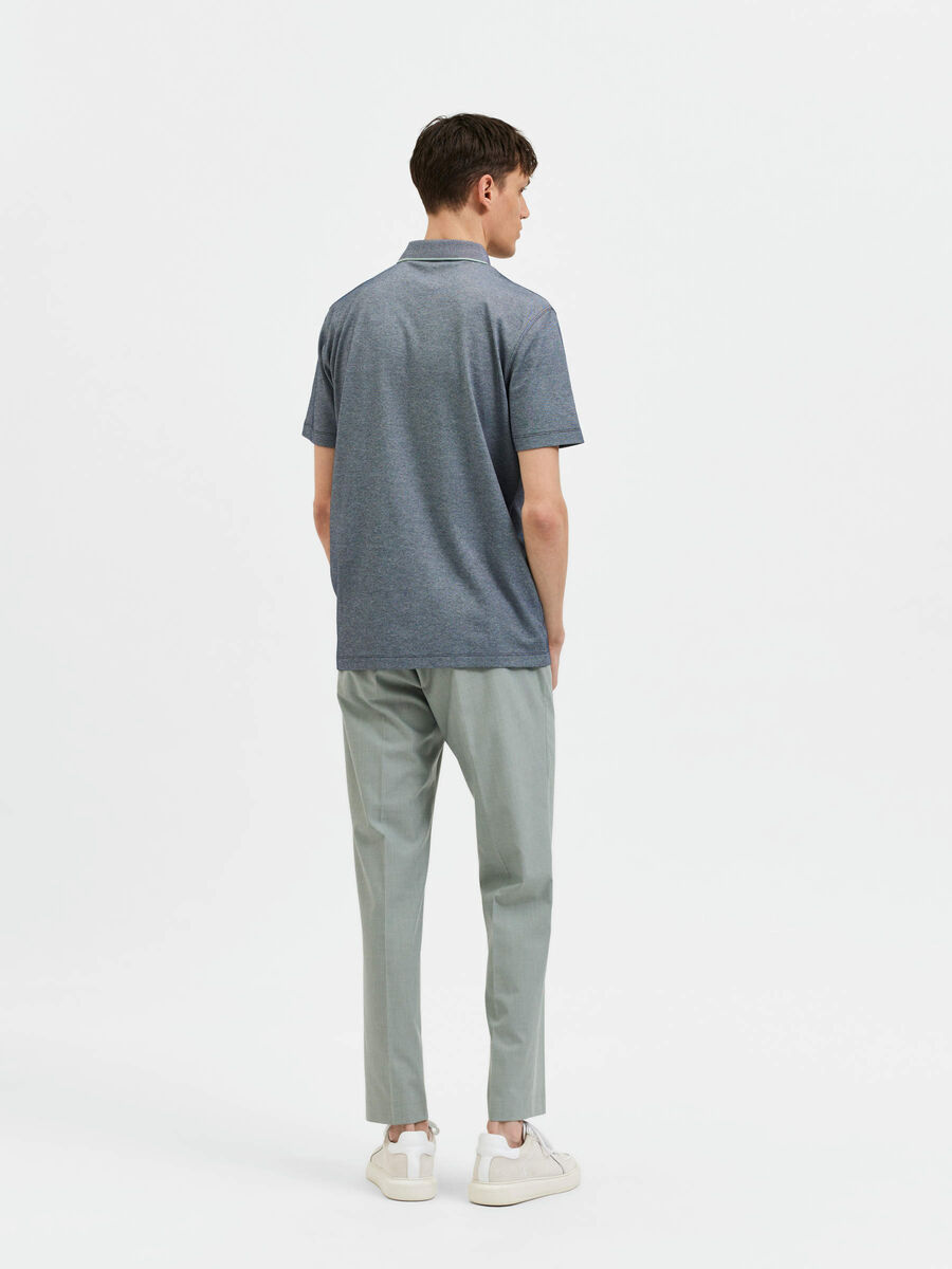 Selected ZIP POLO SHIRT, Sky Captain, highres - 16086029_SkyCaptain_958465_004.jpg