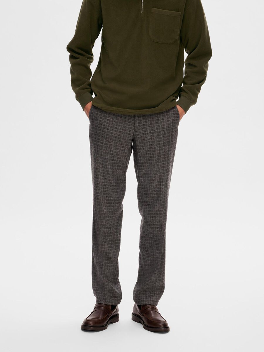 Selected TAILORED WOOL BLEND STRAIGHT-LEG TROUSERS, Brindle, highres - 16091370_Brindle_1058832_003.jpg