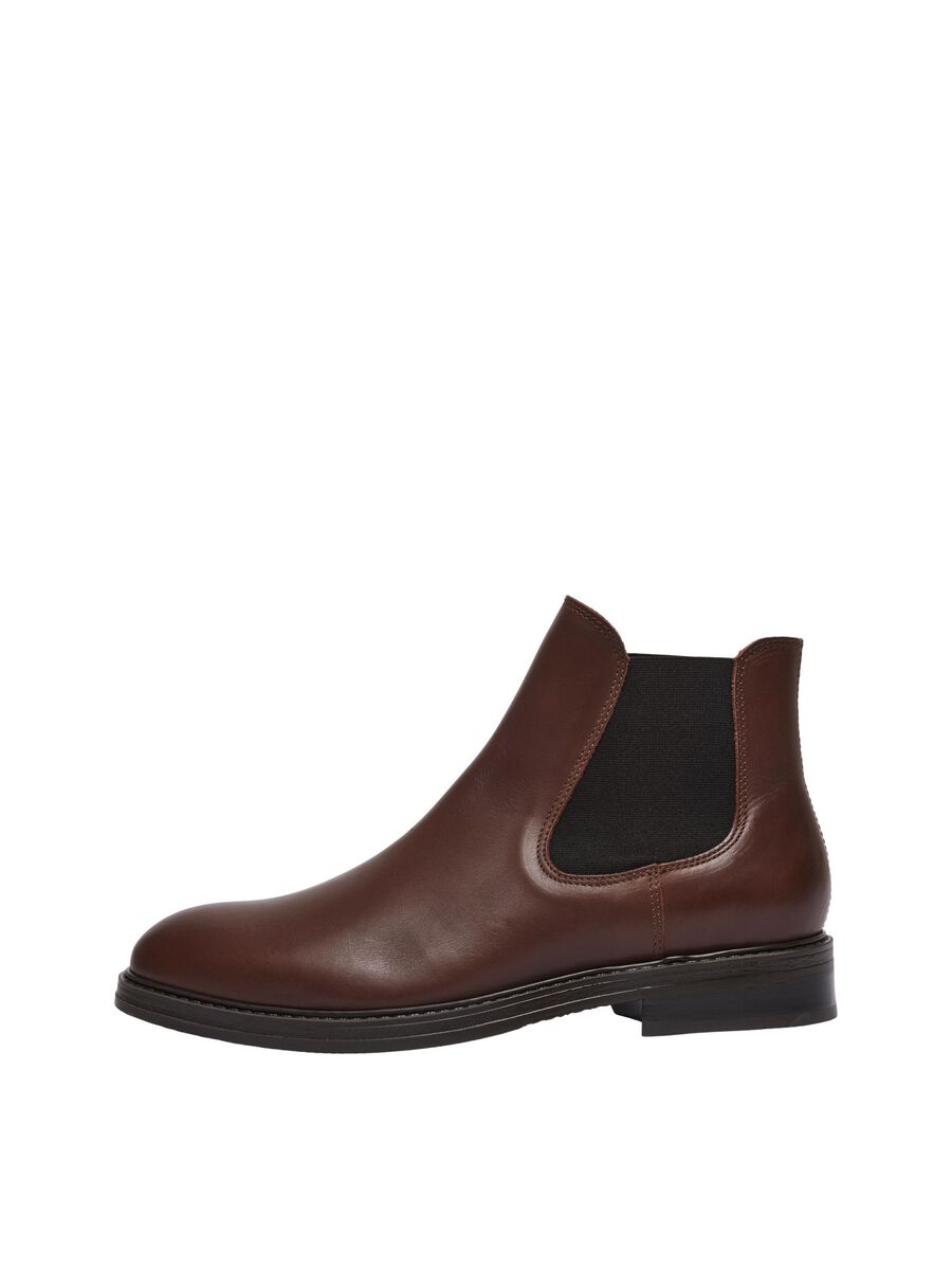 Selected LEATHER CHELSEA BOOTS, Demitasse, highres - 16081455_Demitasse_001.jpg