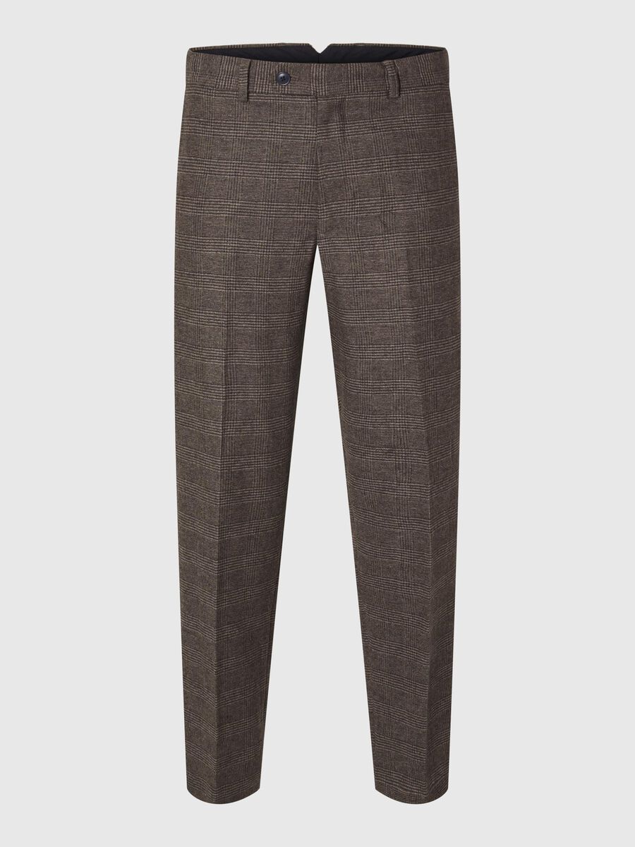 Selected CHECKED WOOL BLEND SUIT TROUSERS, Brownie, highres - 16094333_Brownie_1116333_001.jpg