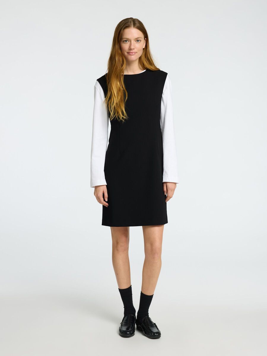 Selected SKRÆDDERSYEDE KJOLE UDEN ÆRMER, Black, highres - 16096394_Black_005.jpg