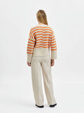 Selected STRIPETE STRIKKET PULLOVER, Sandshell, highres - 16084358_Sandshell_1008812_004.jpg