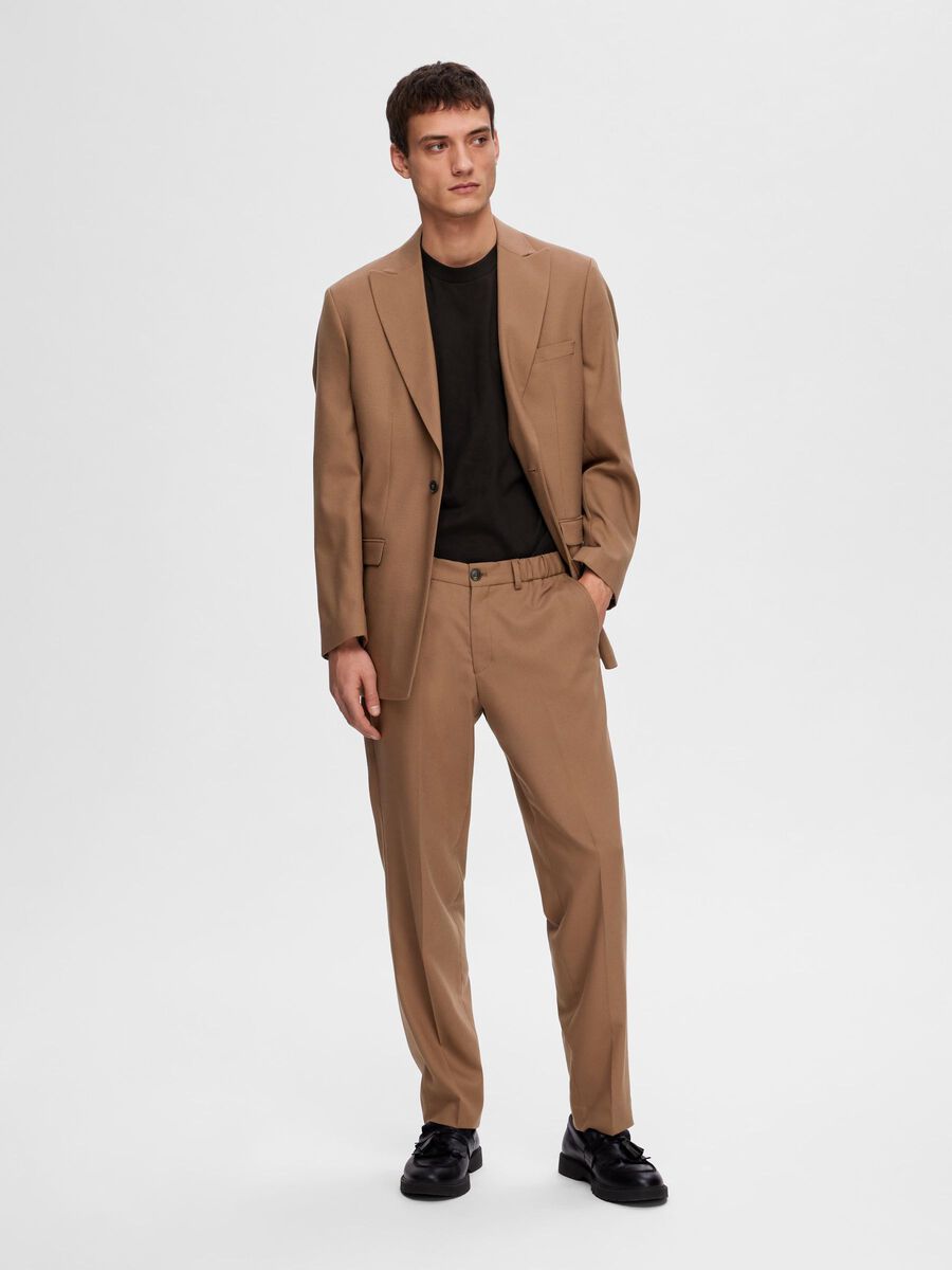Selected COMFORT FIT TROUSERS, Camel, highres - 16091177_Camel_005.jpg