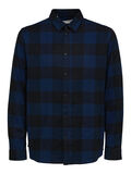 Selected CHECKED LONG SLEEVED SHIRT, Dress Blues, highres - 16080836_DressBlues_876193_001.jpg